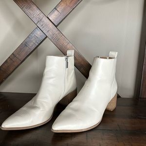 White booties! More of a creamy white!